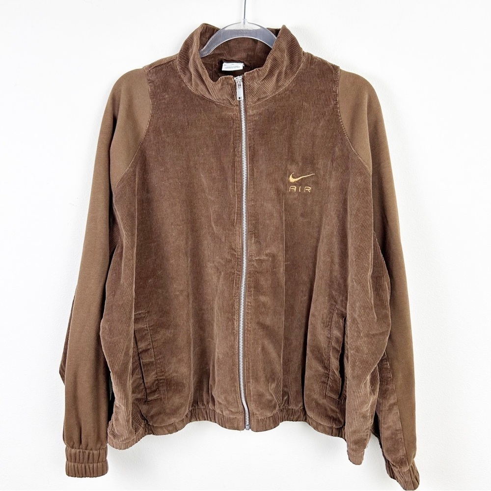 Nike Air Brown Corduroy fleece full zip jacket 90's style size: XL